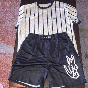 Black and White Lacoste Set XL unisex